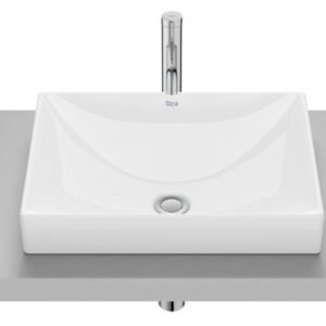 Roca Ona Fineceramic Semi Insert Basin, Size: 500x380x168 mm, White