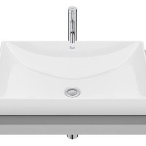 Roca Ona Fineceramic Semi Insert Basin, Size: 600x400x168 mm, White
