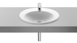 Roca Java In Counter Top Basin with Tap Hole, Size: 560x475x190 mm, White