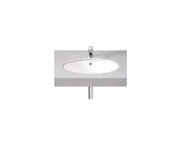 Roca Berna Oval Under Counter Basin with Fixing Accessories, Size: 560x420x180 mm, White