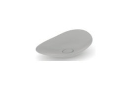 Roca Ohtake Fineceramic Over Counter Top Basin with Ceramic Waste Cover, Size: 625x385x182 mm, Stone