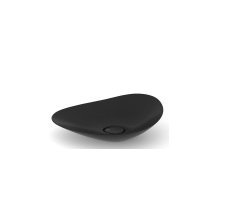 Roca Ohtake Fineceramic Over Counter Top Basin with Ceramic Plug, Size: 625x385x182 mm, Matt Black