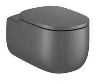 Roca Beyond Rimless Wall Hung Water Closet with Fixing Accessories, Size: 395x580x355 mm, Onyx