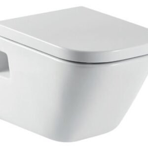 Roca Gap Square Wall Hung WC with Fixing Accessories, Size: 340x540x345 mm, White