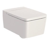 Roca Inspira Square Rimless Wall Hung Water Closet with Fixing Accessories, Size: 370x560x390 Mm, Beige