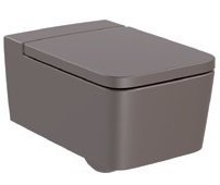 Roca Inspira Square Rimless Wall Hung Water Closet with Fixing Accessories, Size: 370x560x390 Mm, Coffee