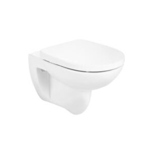 Roca Debba Round Rimless Wall Hung WC with Fixing Accessories, Size: 355x540x345 mm, White