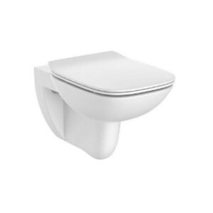 Roca Debba Square Rimless Wall Hung WC with Fixing Accessories, Size: 355x540x345 mm, White