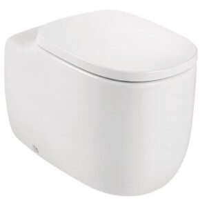 Roca Beyond Rimless Back To Wall Water Closet with Dual Outlet Options, Floor Fixing Accessories, Size: 395x580x410 mm, P Trap - 180 mm, Whi