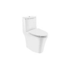Roca California Single Piece WC with Dual Flush Mechanism 3/5 Lpf, Vortex & Siphonic Flushing, UF Soft Close Seat Cover, Fixing Accessories,