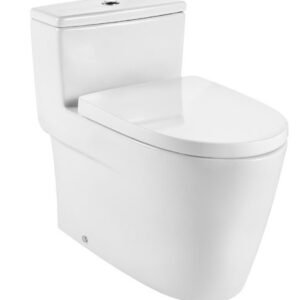 Roca Inspira Rimless One Piece WC with Single Flush Mechanism 4.8 LPF and Floor Fixing Accessories, Size: 420x740x650 Mm, S Trap - 305 Mm, W
