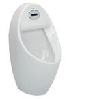 Roca Euret Battery Opreated Sensor Wall Mounted Back Inlet Urinal with Fixing Accessories, Size: 425x365x797 Mm, White