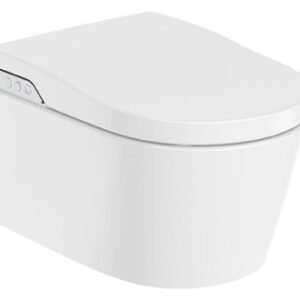 Roca In-Wash In-Tank Inspira Rimless Wall Hung Water Closet with Supraglaze, Bidet Nozzles, Adjustable Water and Air Temperature, Fixing Acc