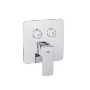 Roca Escuadra-N Switch Concealed Bath & Shower Mixer Two Way Upper Trim, Chrome (Completed with Roca Switch Concealed Body RT525235303, Sold