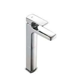 Roca Escuadra High Neck Basin Mixer without Pop-Up, Chrome