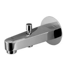 Roca Individual 170mm Bath Spout with Diverter & Flange, Chrome