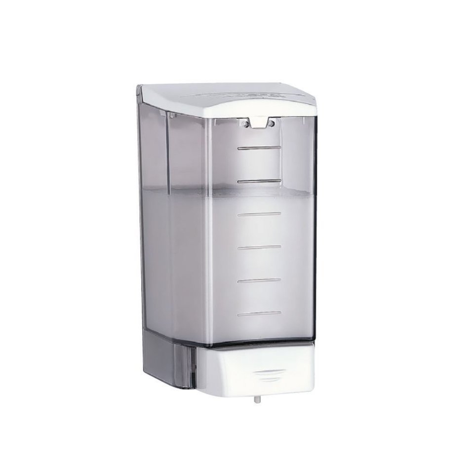 Jaquar Soap Dispenser - Push Button: Capacity: 0.8L; Material: Abs, Finish: White/ Smoked