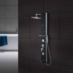Jaquar (Model - Infinity Black ) Black Tempered Glass Body: Size: 1500x200 mm
