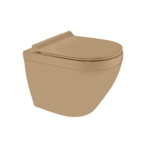 Jaquar RIMLESS, BLIND INSTALLATION WALL HUNG WC UF SOFT CLOSE SIZE : 375X520X400 MM BEIGE MATT