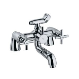 Jaquar Solo Bath Tub Mixer ( Exposed Adjustable Legs) with Telephone Shower Arrangement and Crutch