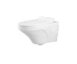 Somany DAMAK WALL HUNG WC RIMLESS B.WT with UF sc
