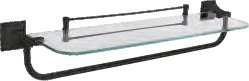 Somany Giza Glass Towel Rack Cum Shelf BLK