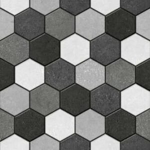 SOM HEXA GREY 400X400(5PCS)SANVI