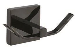 Parryware Sigma- Twin Robe Hook-Shiny Black