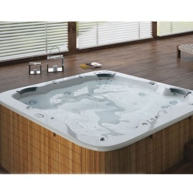 Jaquar Xenon Spa (5 Seaters with Kid Seat) 234x234x92cm with Pnls Natural Wood Fs, Cover, Stair