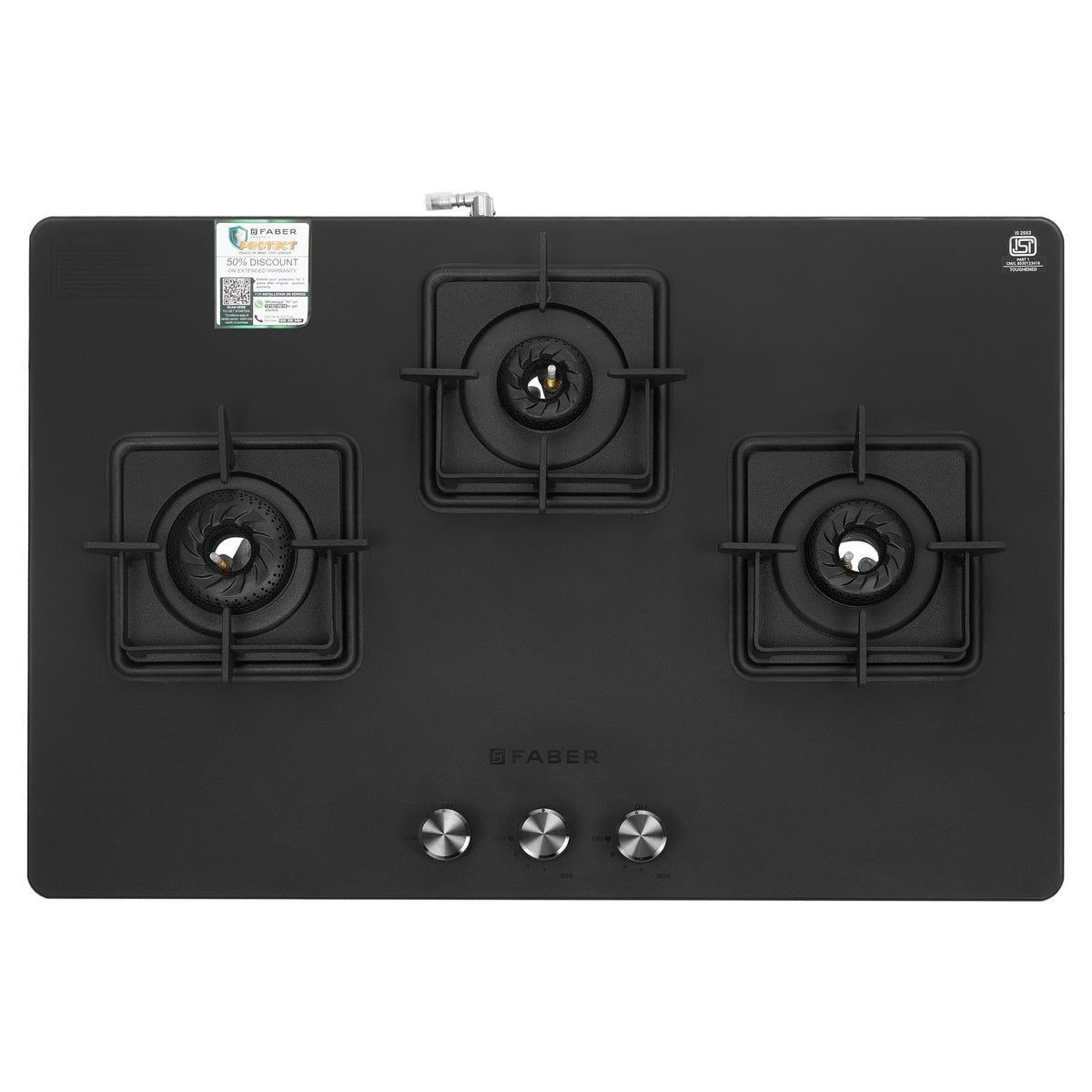 Faber – Cooktop Evoke 3BB BK CI – 3 BR 75 CM – 106.0738.932