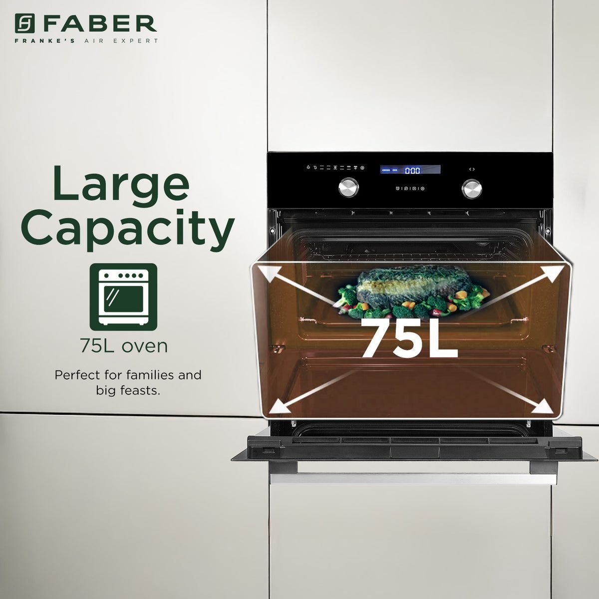 Faber – Fbio 75L 9F BK – 75 Ltrs – 116.0728.450 - Image 2