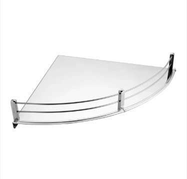 Rays Corner Tray with SS Railing - CLEAR