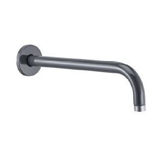 Bathsense 12" Shower Arm Set Round Gun Metal Grey - PSSA103NGR