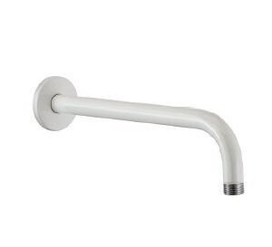Bathsense 12" Shower Arm Set Round Pearl White - PSSA103NWH