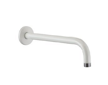 Bathsense 12" Shower Arm Set Round Pearl White - PSSA103NWH