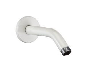 Bathsense 8" Shower Arm Set Round Pearl White - PSSA112WH