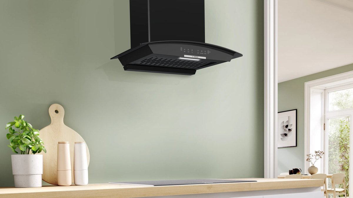 Bosch - DWA68IJ60I - Wall Hood 60 Cm, Curved-Glass, 1200 M /H - 460 x 591 x 500 mm - Image 2