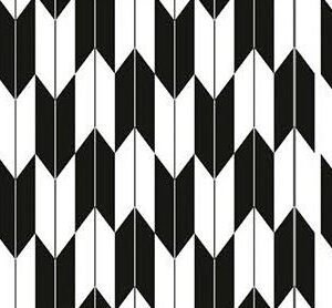 Metro Arrow Black Designer Tile 600 x 600 mm