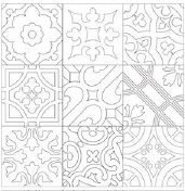 Metro Floriana White Designer Tile 600 x 600 mm
