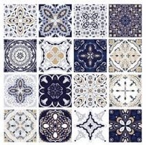 Metro Motif Azure Designer Tile 600 x 600 mm