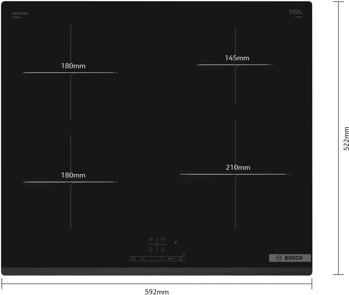Bosch - PIE63KBB5E - Series 4 Induction hob 60 cm surface mount without frame - Image 5