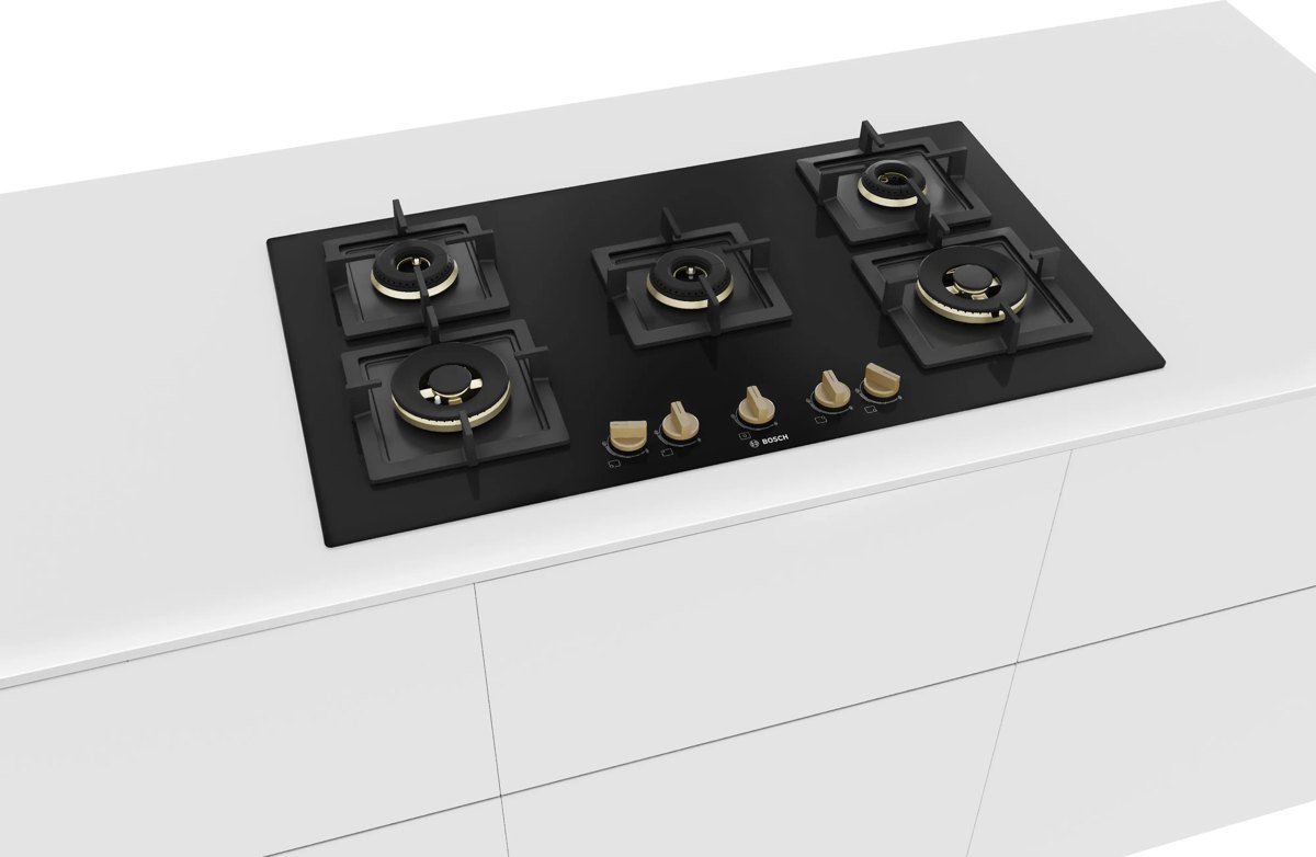 Bosch - PNV9B6F20I - Hob 90 Cm, 5 Burners, Wok Capability, Sturdy Design - 56 x 900 x 520 mm - Image 2
