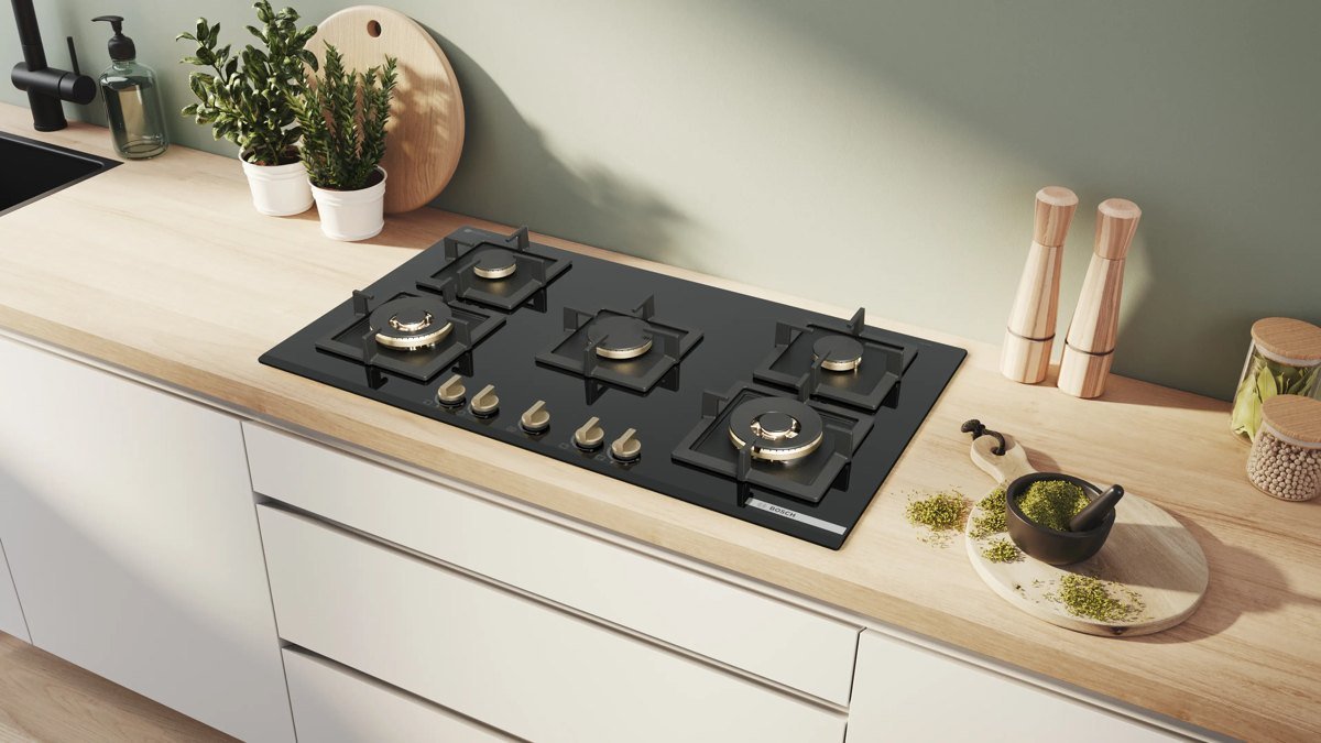 Bosch - PNV9B6G21I - Series 6 Gas hob 90 cm Tempered glass, Black - Image 3