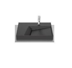 Roca Horizon Semi Insert Basin with Tap Hole and Waste Coupling, Size: 600x420x80 Mm, Onyx