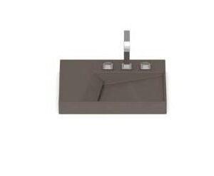 Roca Horizon Semi Insert Basin with Tap Hole and Waste Coupling, Size: 600x420x80 Mm, Coffee