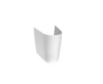 Roca Victoria Semi Pedestal with Fixing Accessories, Size: 215x295x345mm, White