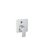 Roca Escuadra-N Bath & Shower Mixer Upper Trim, Chrome (Completed with Concealed Body - RT525235103, Sold Separately)