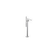 Roca Escuadra-N Free-Standing Bath Filler with Automatic Diverter, 1700 mm Flexible Shower Hose Pipe with Hand Shower, Chrome (Completed with Concealed Body RT525231803, Sold Separately)