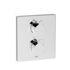 Roca Insignia Decor + Built-In Thermostatic Shower Mixer, 1 Way, Chrome (Completed with Roca-Box -RT525869403, Sold Separately)