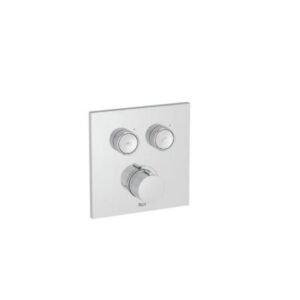 Roca Index-T Square Switch Built in Thermostatic Shower Mixer, 2 Way, Chrome (Completed Roca-Box -RT525869403, Sold Separately)